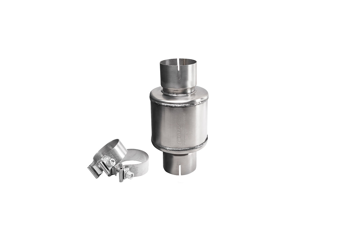 Corsa 304 Stainless Steel 2.75in Pro Series Packed Resonator (Slip Fit) (2-3DB) w/ 2 Clamps