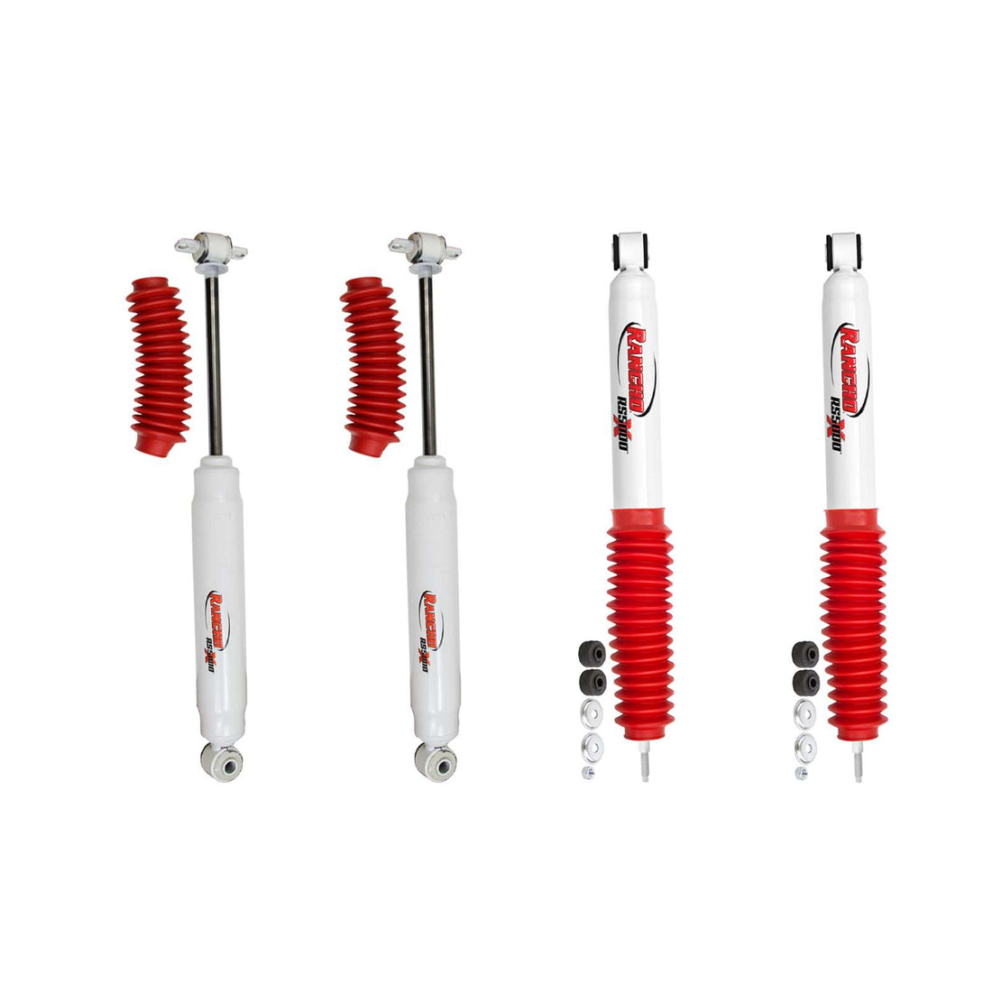 Rancho RS5000X Gas Shocks Set w/4" lift - 2004-2012 GMC Canyon 4WD RWD Alum. Drive Shaft