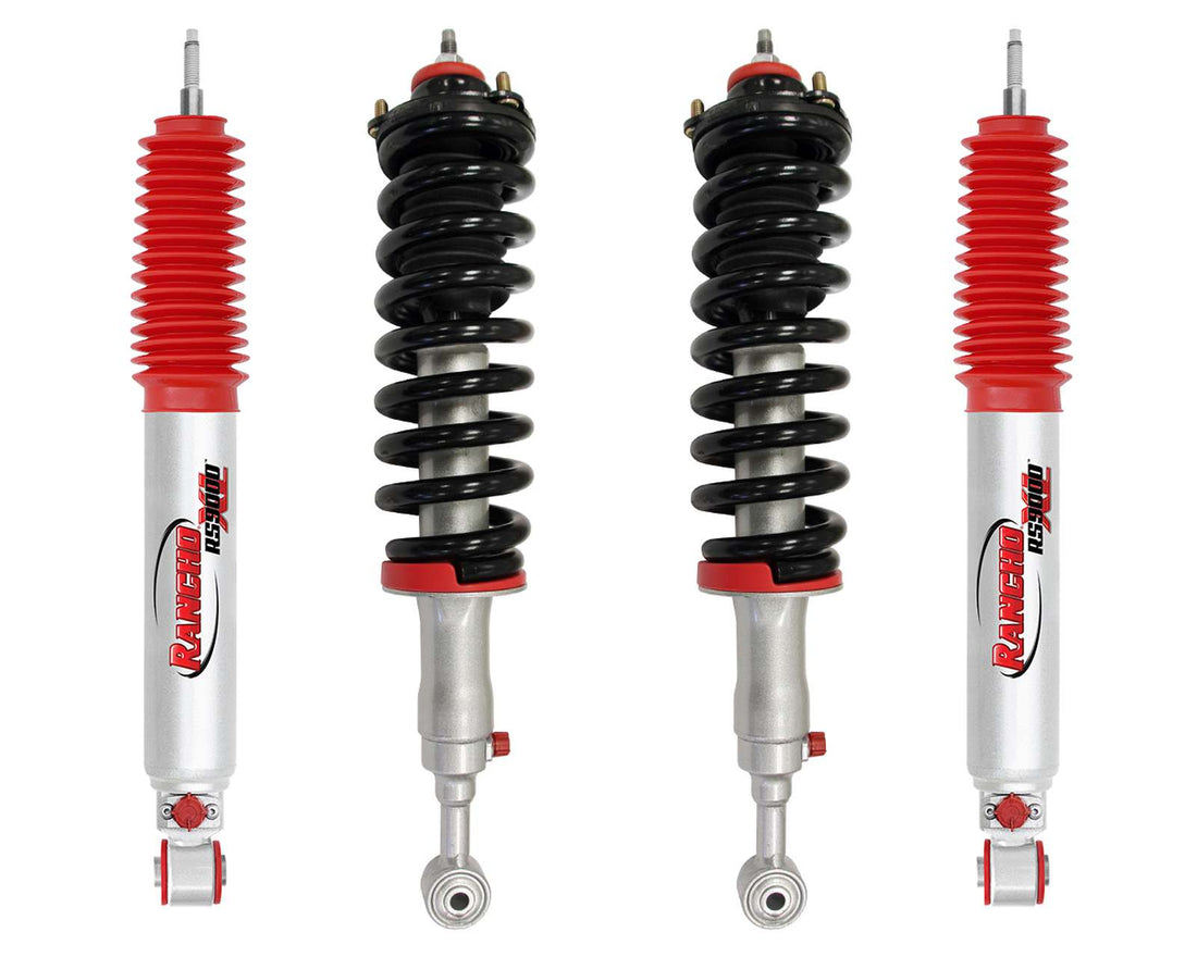 Rancho Quicklift Leveling Strut + RS9000XL Adjustable Shocks Set w/2.25" lift - 2007-2021 Toyota Tundra 4WD