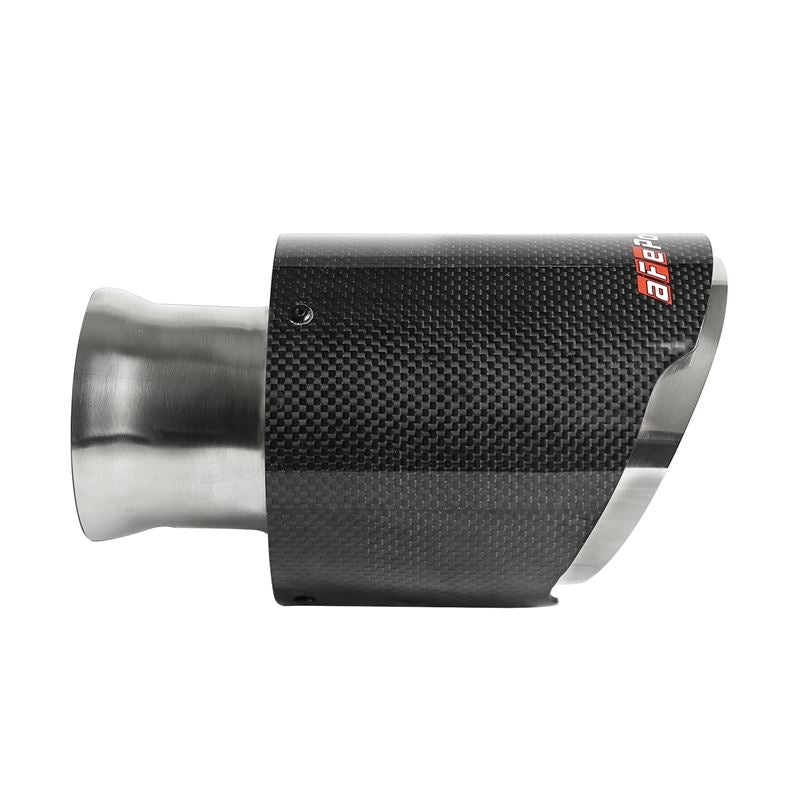 aFe MACH Force-XP 4-1/2in Carbon Fiber OE Replacement Exhaust Tips - 15-19 Dodge Charger/Hellcat