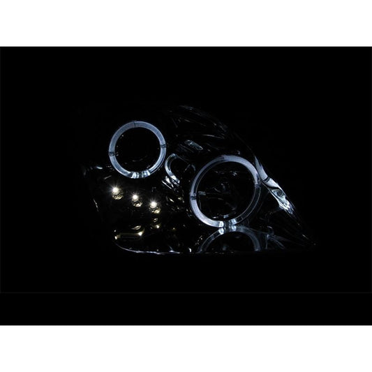 ANZO 1997-2001 Honda Prelude Projector Headlights w/ Halo Chrome w/ LED