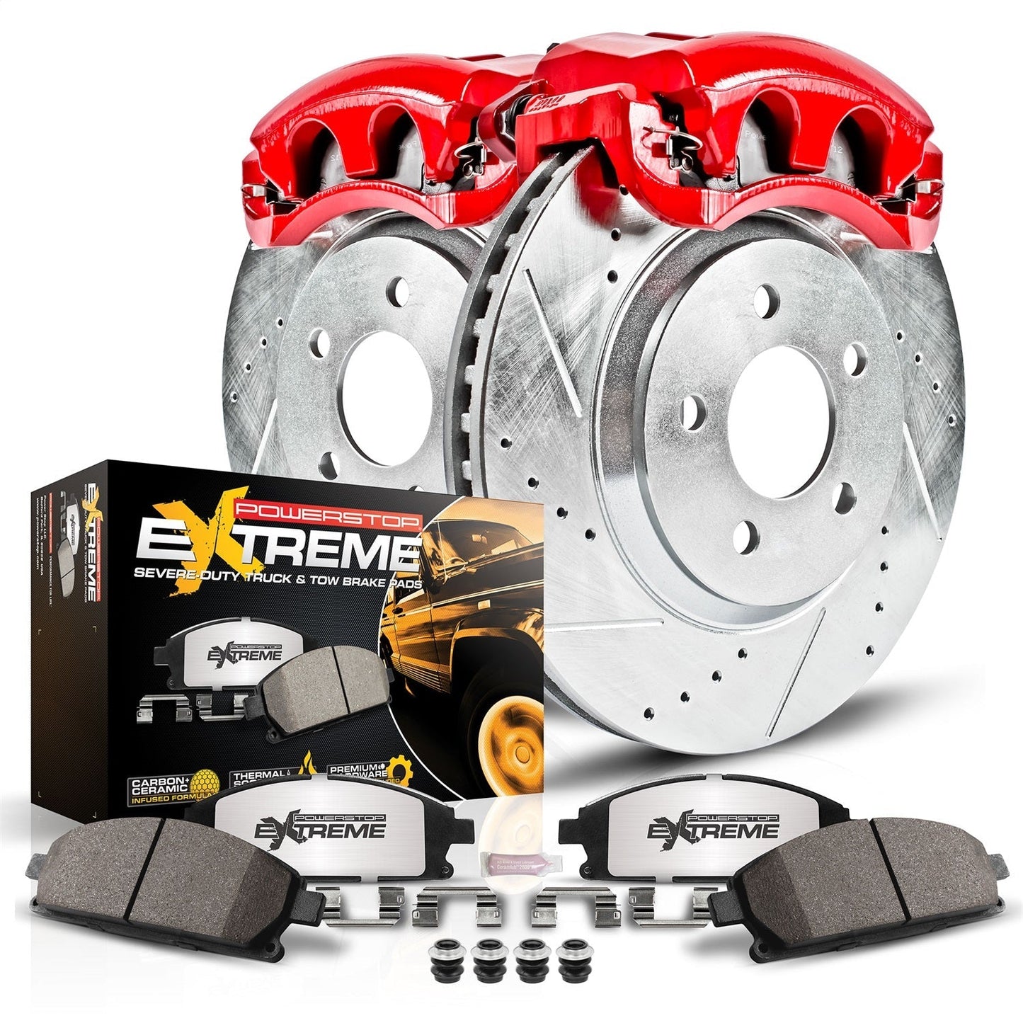 Power Stop 07-17 Jeep Wrangler Front Z36 Truck & Tow Brake Kit w/Calipers