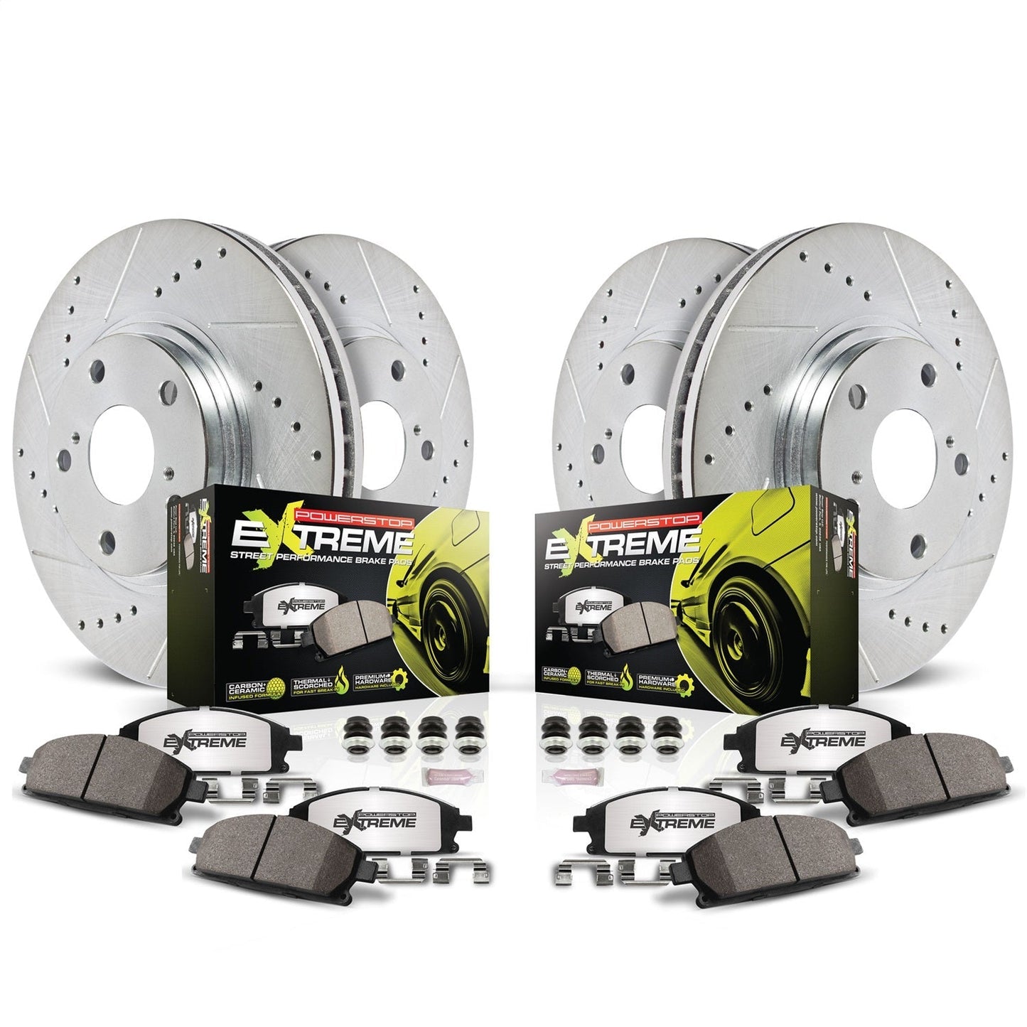 Power Stop 15-20 Dodge Charger Front and Rear Z26 Street Brake Kit