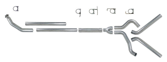 Diamond Eye KIT 4in Turbo Back MFLR RPLCMENT PIPE DUAL AL: 94-02 DODGE CUMMINS 5.9L