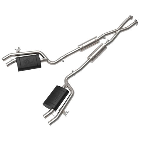 aFe Gemini XV 2.5in 304 SS Cat-Back Exhaust w/Cut-Out 18-22 Kia Stinger V6 3.3L
