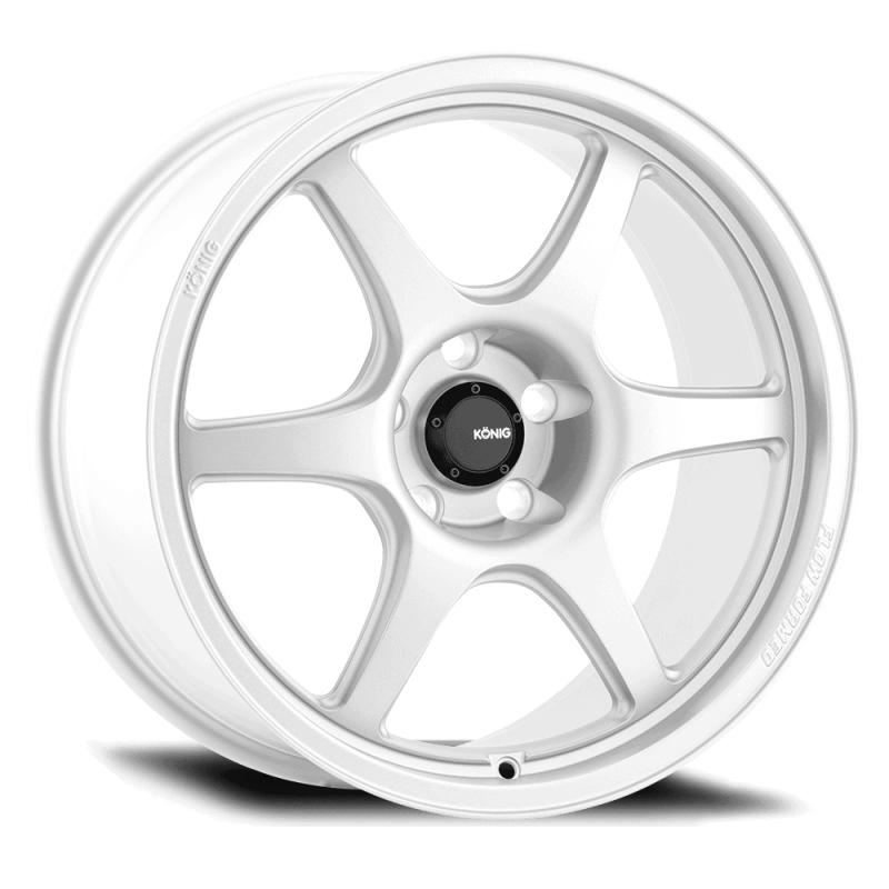 (set of 4) Konig Hexaform Gloss White | 18x10.5" +18mm | 5x114.3mm Wheel