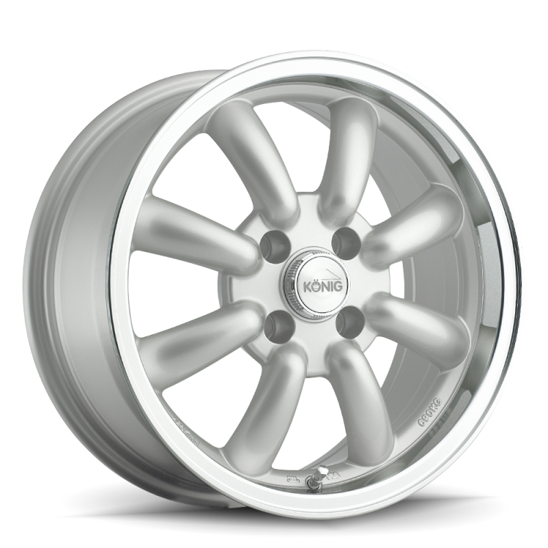 (set of 4) Konig Rewind Silver | 15x7" +20mm | 4x100mm Wheel