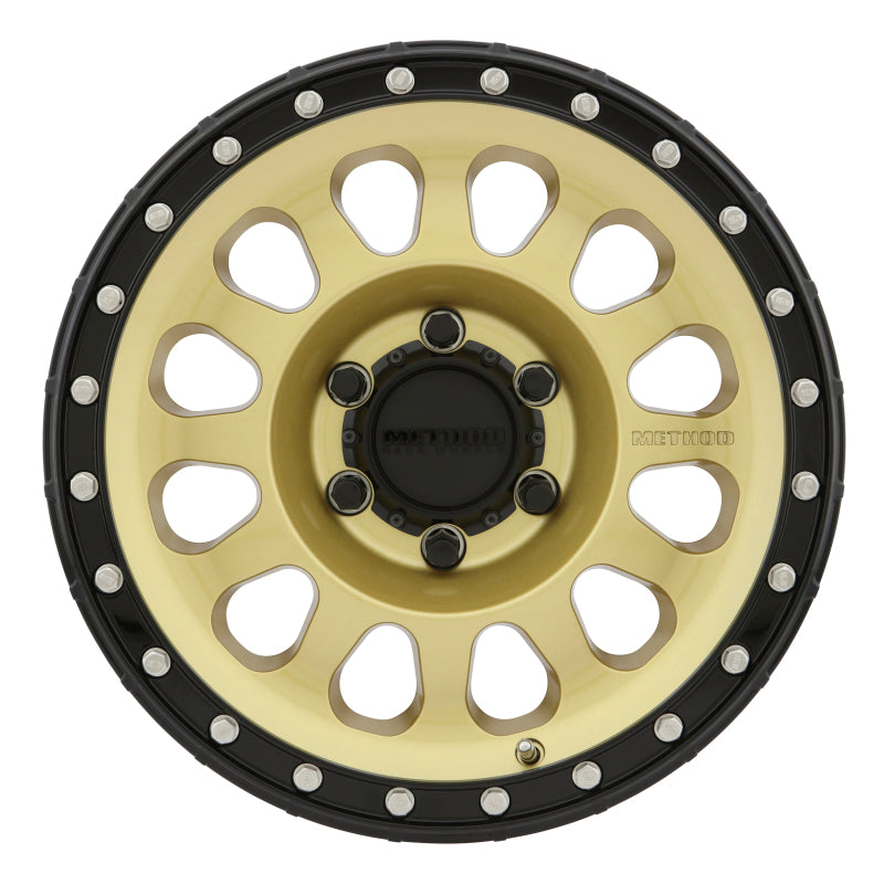 (set of 4) Method Wheels MR315 Gold - Black Lip | 17x8.5" +0mm | 6x5.5mm Wheel
