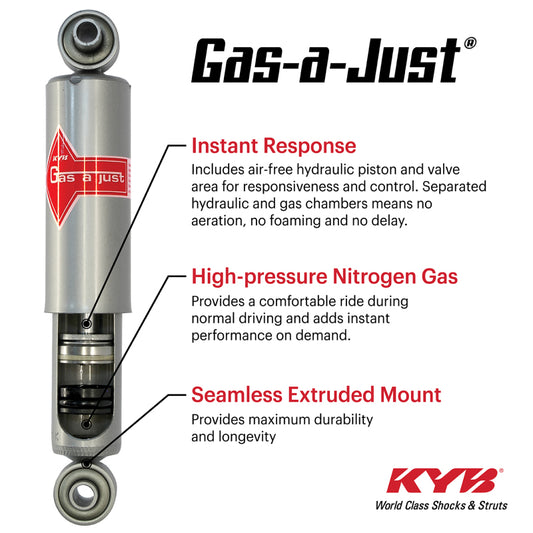 KYB Shocks & Struts Gas-A-Just Rear VOLKSWAGEN Type 2 - Van Vanagon 1980-91
