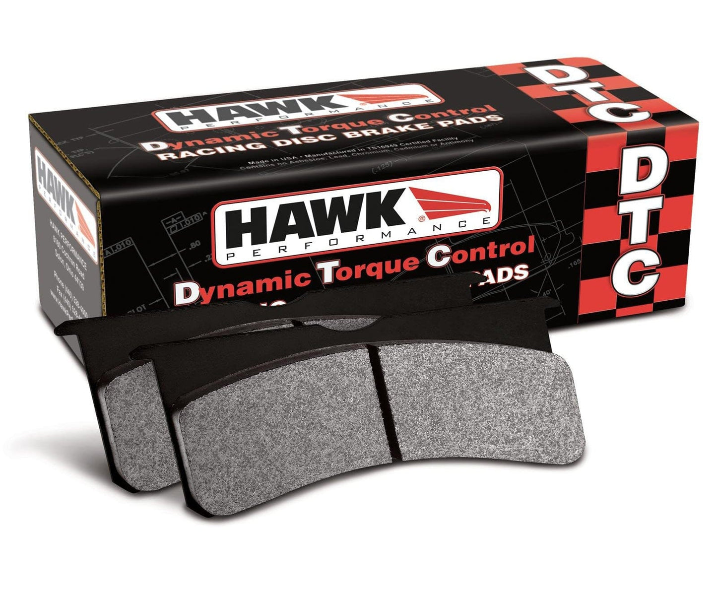 Hawk 03-06 Evo / 04-09 STi / 09-10 Genesis Coupe (Track) / 2010 Camaro SS DTC-70 Race Front Brake Pa