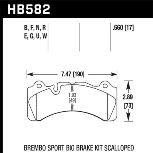 Hawk Performance DTC 60 Racing Brake Pads (HB582G.660)