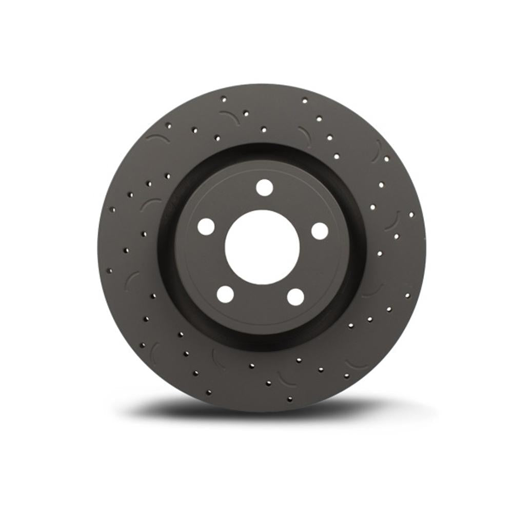 Hawk Talon 2008 Mitsubishi Lancer Evolution GSR AWD Drilled and Slotted Front Brake Rotor Set