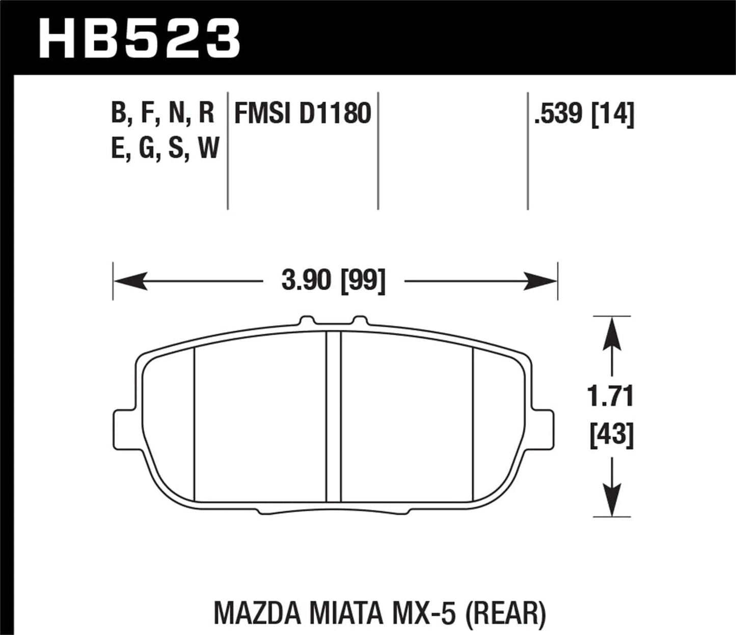 Hawk Performance Rear Brake Pads | BMW M5 / M6 (2006–2010) (HB630G.626) - ABS Auto Body