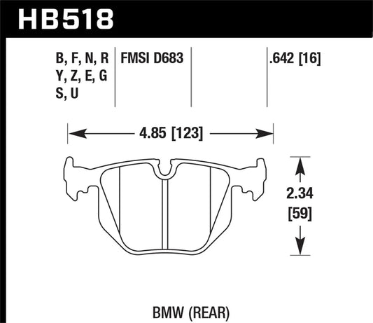 Hawk Performance Rear Race Brake Pads | BMW M4 (HB766U.624) - ABS Auto Body