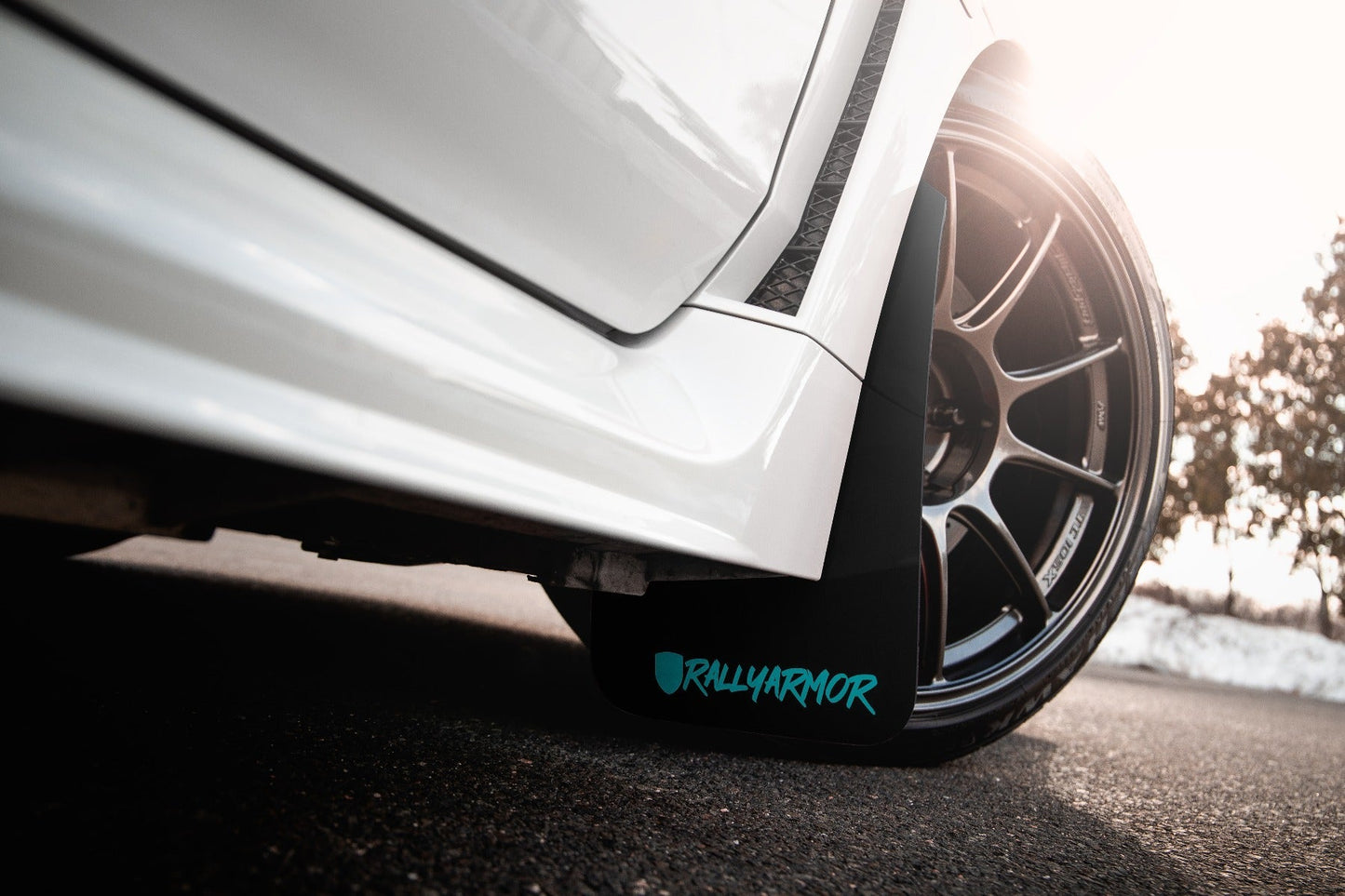 Rally Armor 15-21 Subaru WRX/STI Black UR Mud Flap w/Teal Altered Font Logo