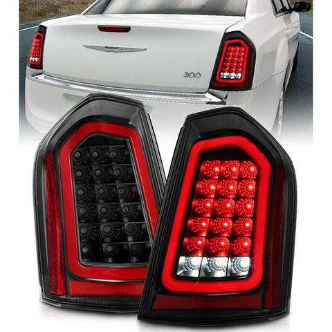 ANZO 11-14 Chrysler 300 LED Taillights Black w/ Sequential