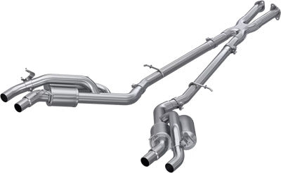 MBRP 2022 Kia Stinger 3.3L T304 SS Cat-Back Exhaust- Dual Split Rear Quad Outlet Uses Factory Bezels