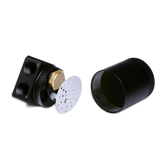 Mishimoto 07-10 BMW N54 Baffled Oil Catch Can Kit - Black (CCV Side)