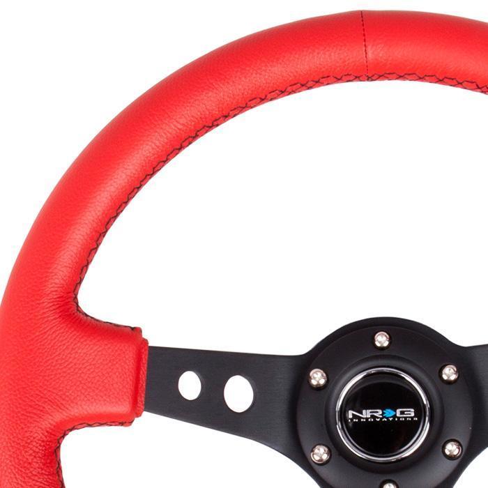 NRG RST-006 Sport Steering Wheels - 350mm x 3" Deep - Premium Leather