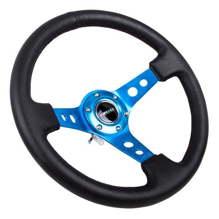 NRG RST-006 Sport Steering Wheels - 350mm x 3" Deep - Premium Leather