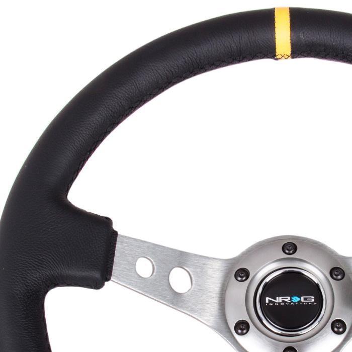 NRG RST-006 Sport Steering Wheels - 350mm x 3" Deep - Premium Leather