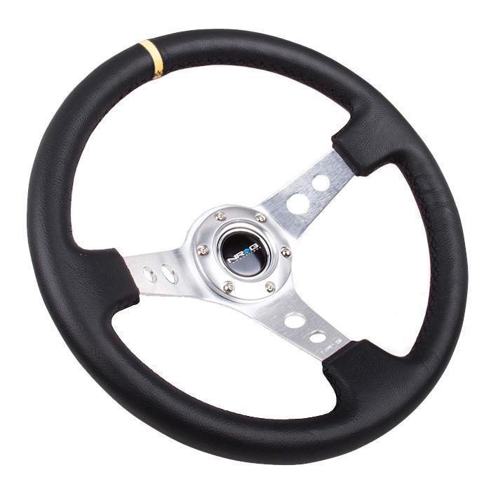 NRG RST-006 Sport Steering Wheels - 350mm x 3" Deep - Premium Leather