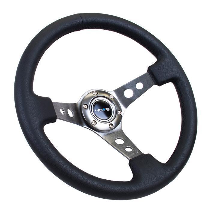 NRG RST-006 Sport Steering Wheels - 350mm x 3" Deep - Premium Leather