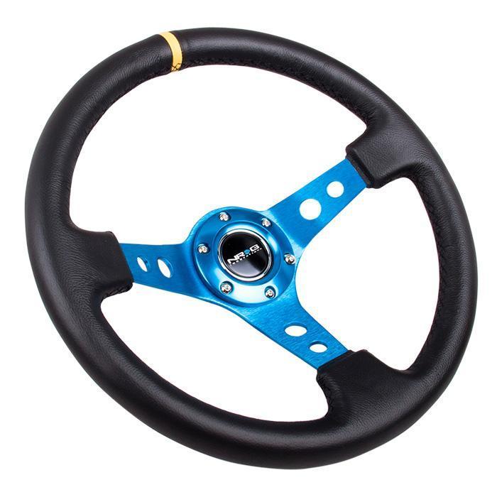 NRG RST-006 Sport Steering Wheels - 350mm x 3" Deep - Premium Leather