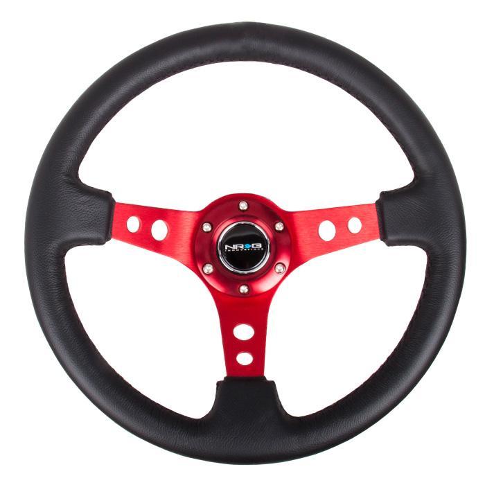 NRG RST-006 Sport Steering Wheels - 350mm x 3" Deep - Premium Leather