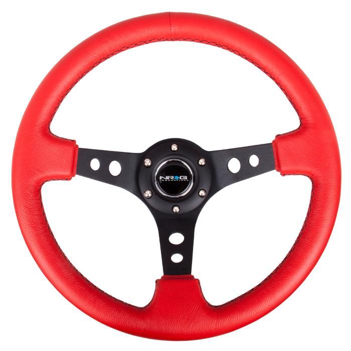 NRG RST-006 Sport Steering Wheels - 350mm x 3" Deep - Premium Leather