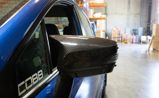 Revel GT Dry Carbon Mirror Covers (Left & Right) 16-18 Subaru WRX/STI - 1 Piece