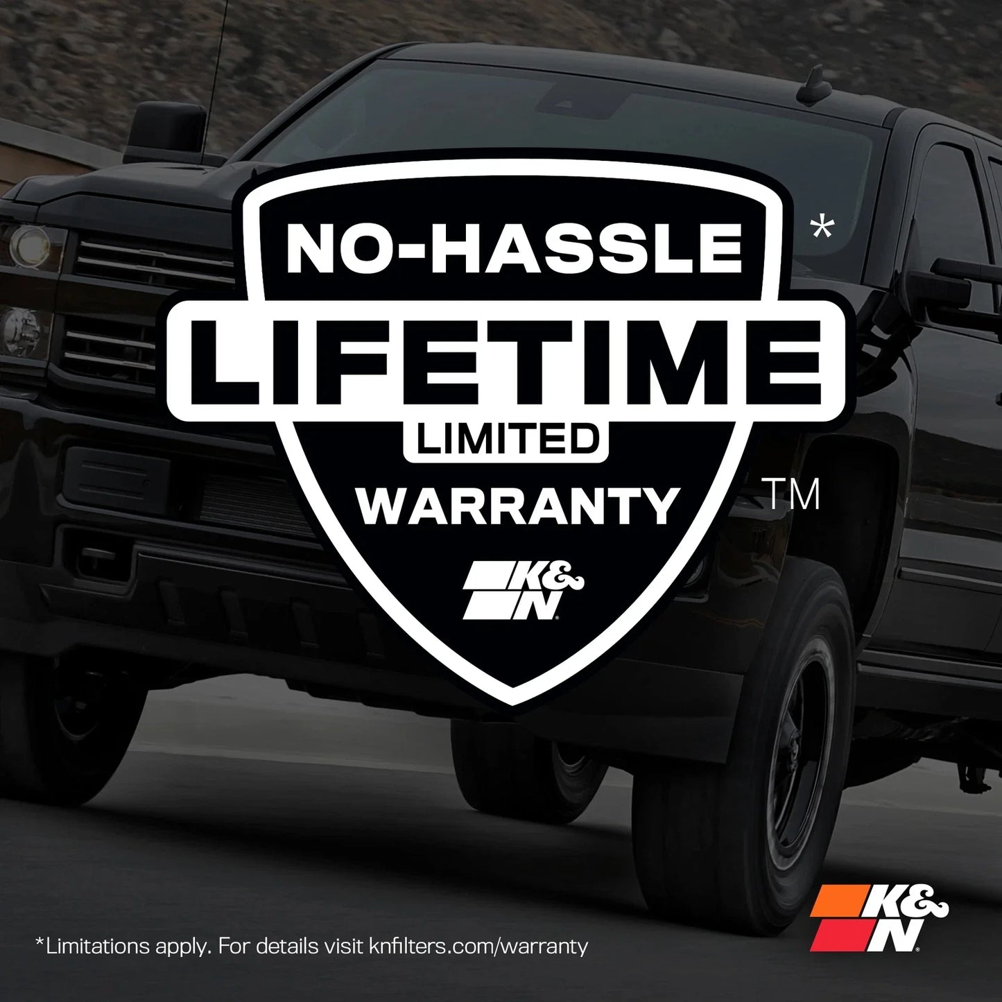K&N 2017 Chevrolet Silverado 2500HD V8-6.6L DSL Replacement Drop In Air Filter