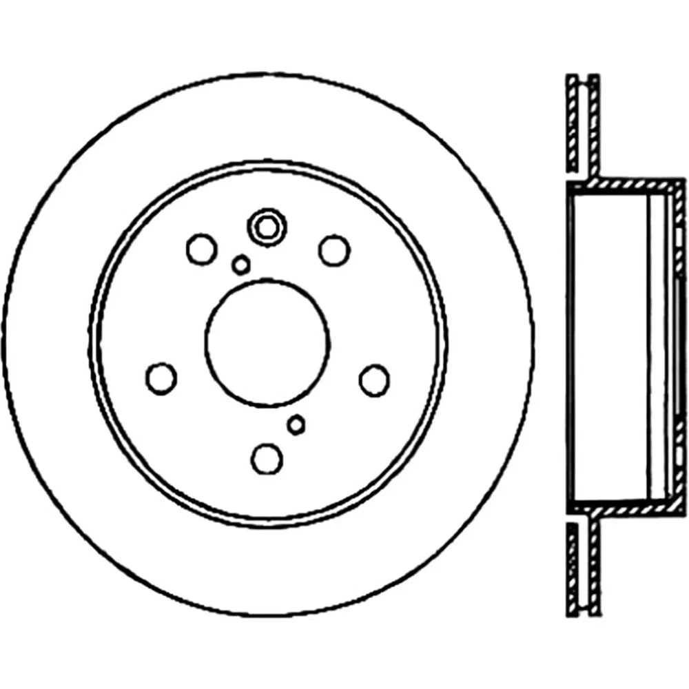 StopTech Power Slot 06-11 Lexus GS Series / 06-12 IS350 Rear Left Drilled & Slotted Rotor