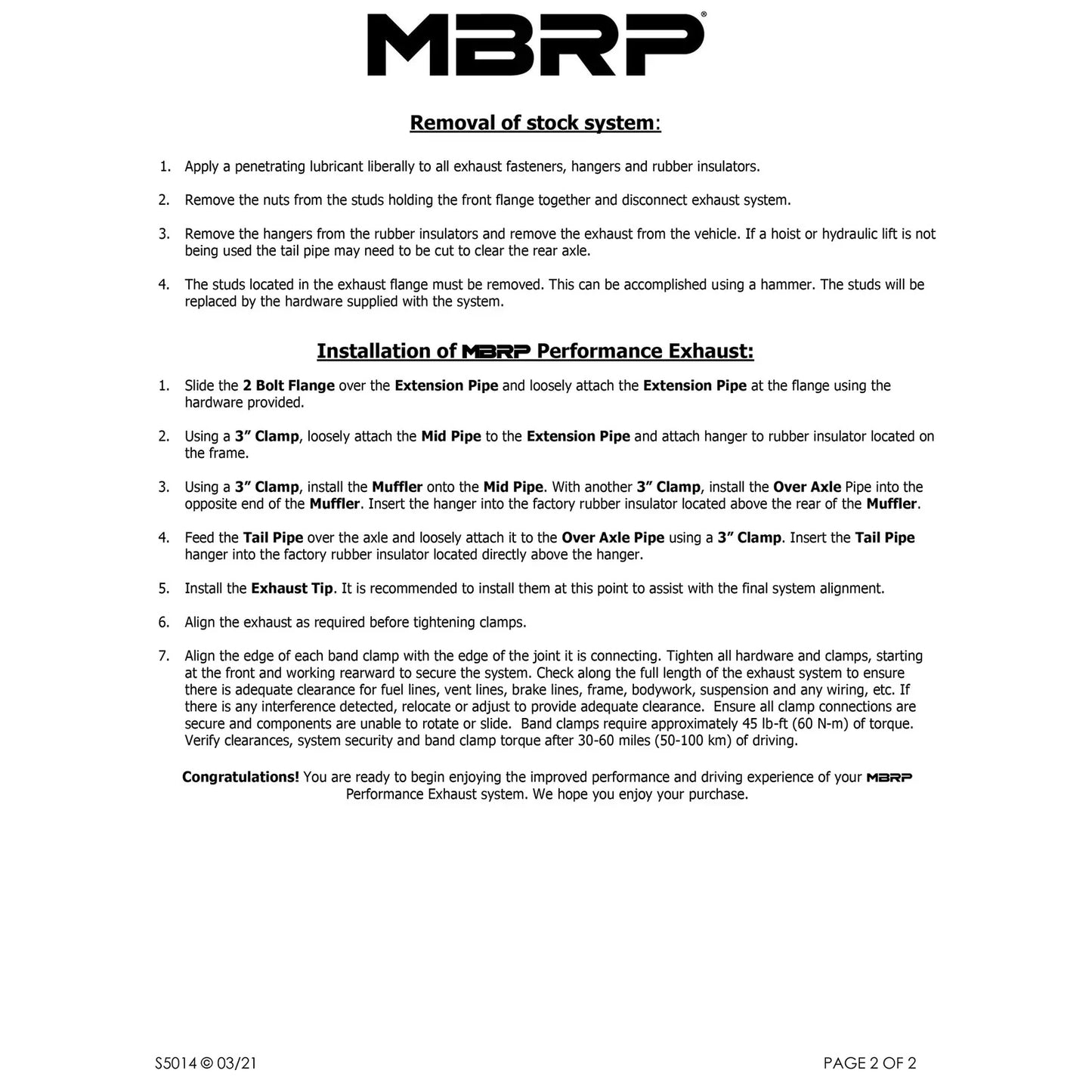 MBRP 2003-2007 Chev/GMC 1500 Classic 4.8/5.3L EC/CC-SB Cat Back Single Side
