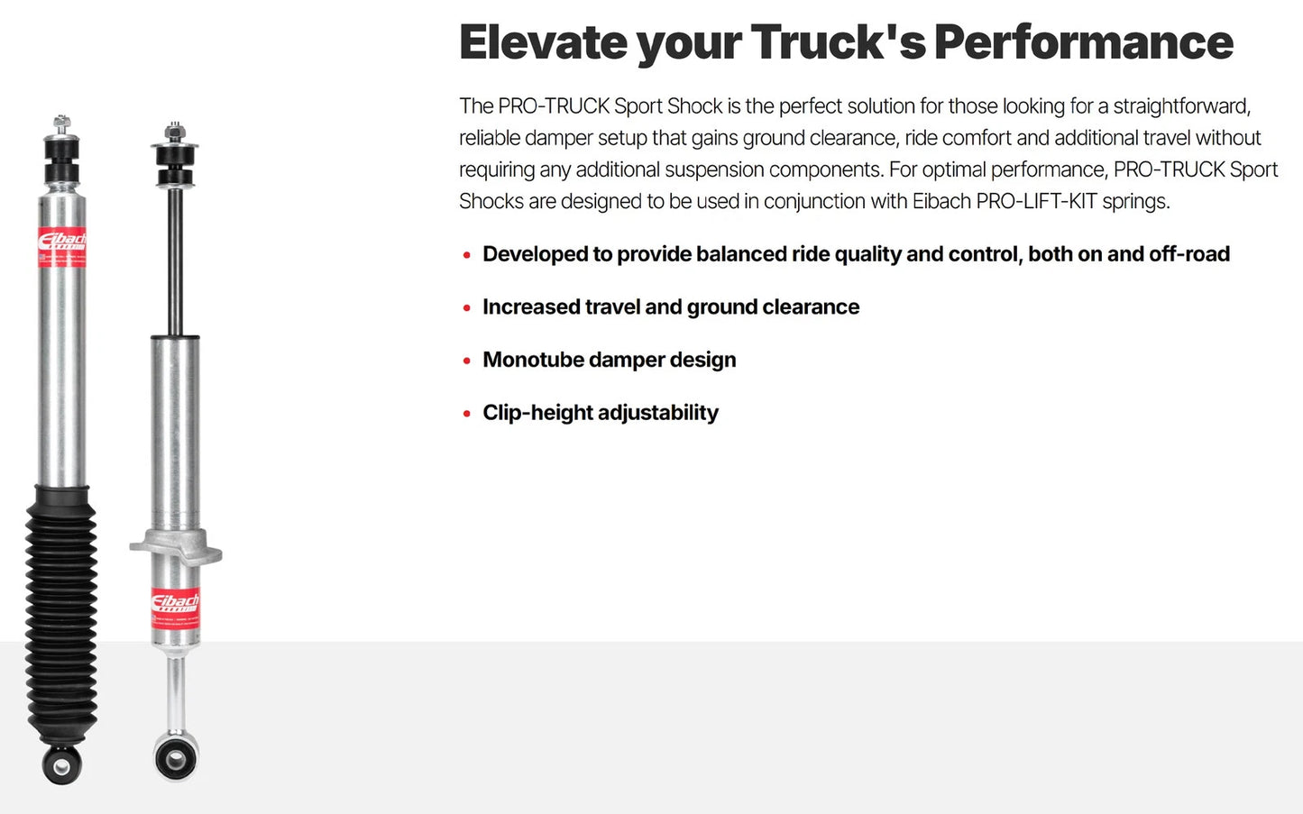 Eibach Pro-Truck Coilover 2.0 Front w/ Rear Shocks for 15-20 Ford F-150 3.5L EcoBoost 2WD