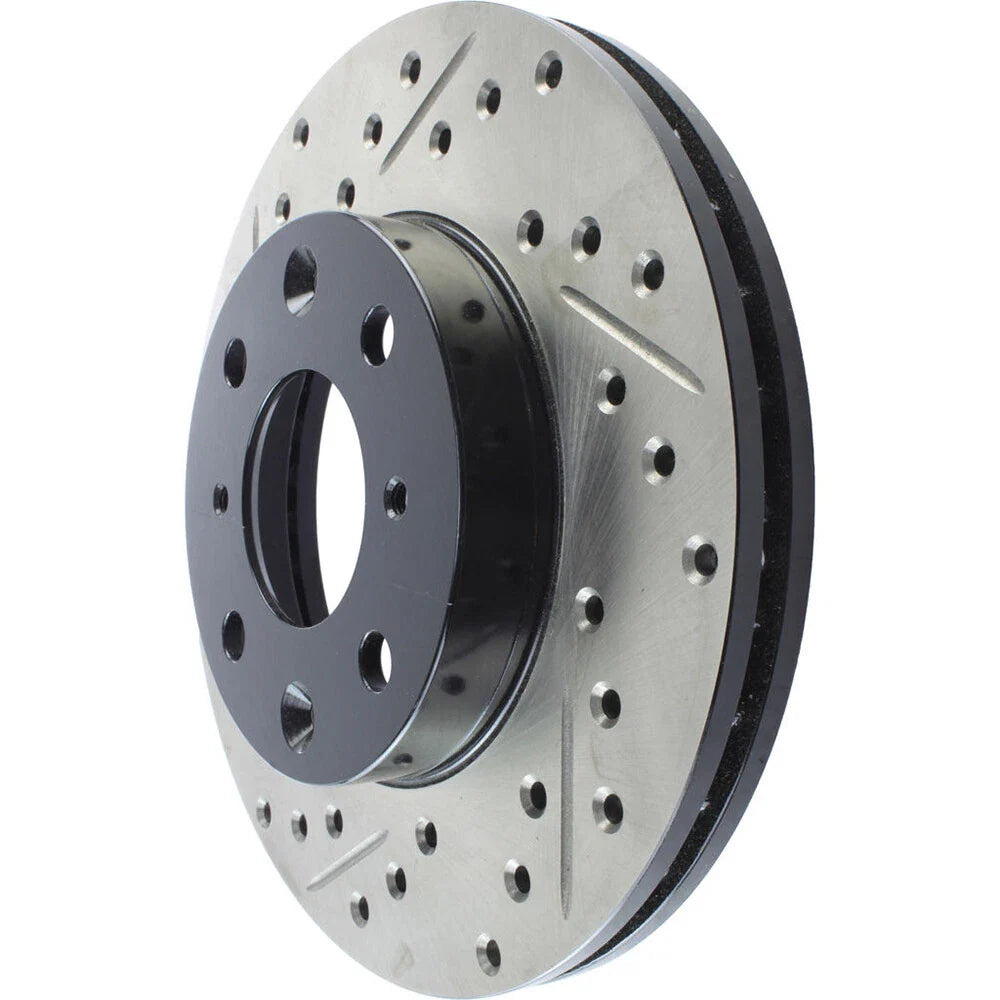 StopTech 96-00 Honda Civic DX/HX Coupe/90-00 Civic DX/LX Sedan Slotted & Drilled Right Front Rotor