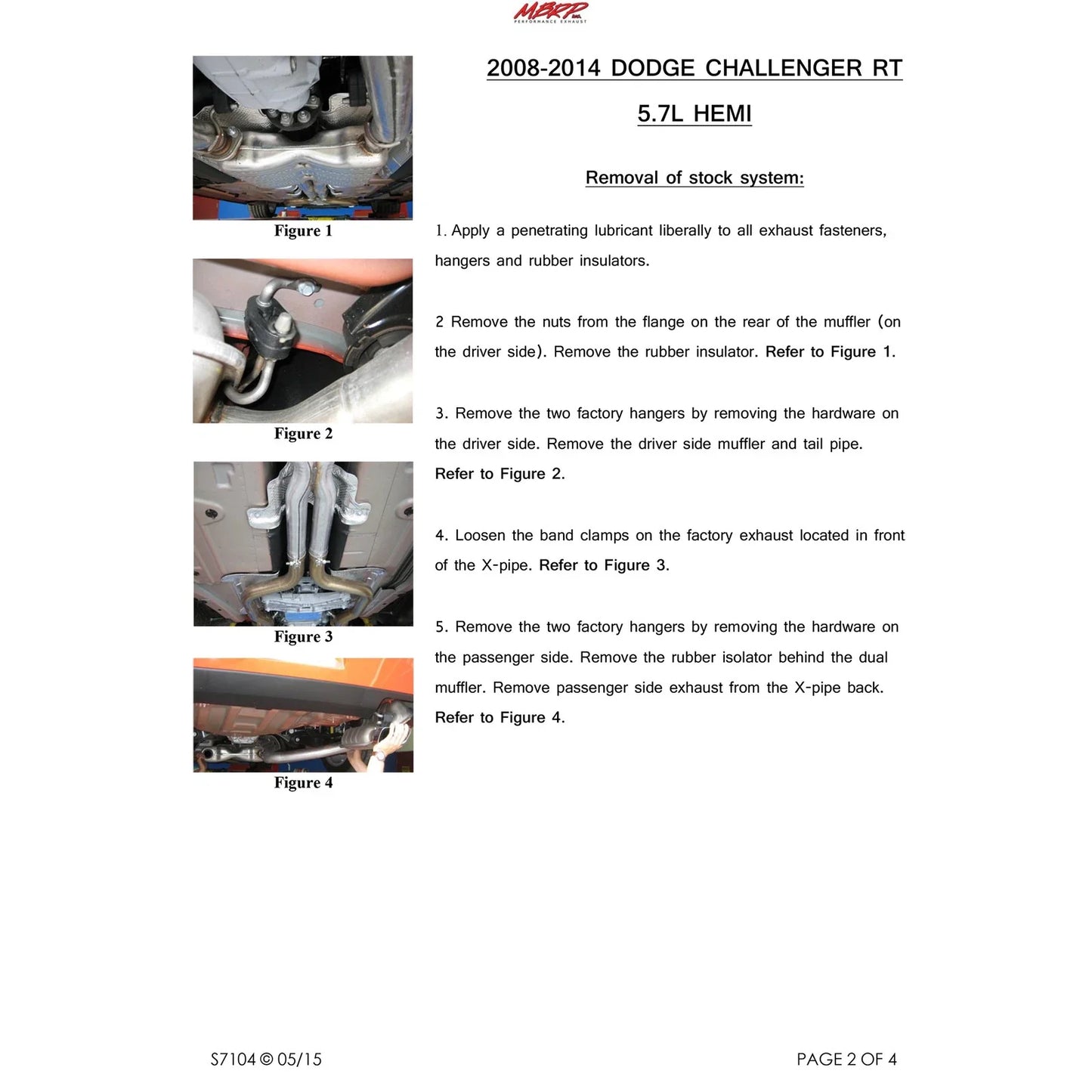MBRP 2009 Dodge Challenger RT 5.7L Hemi Cat Back Cool Duals