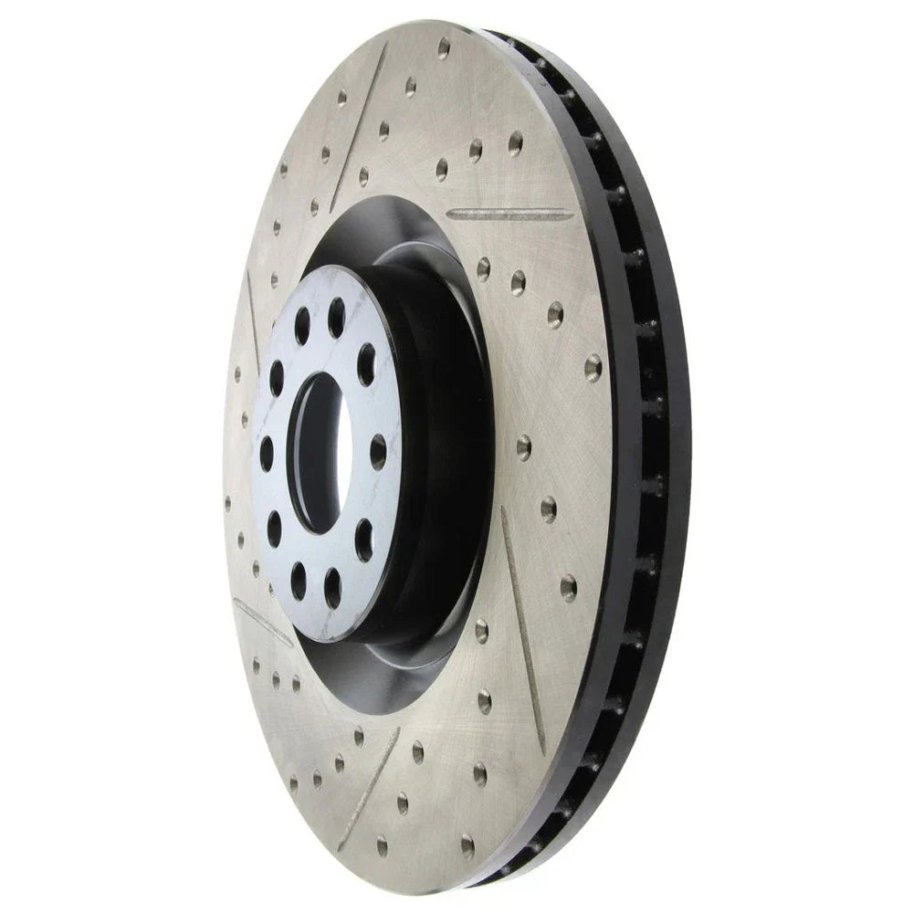 StopTech 09 VW Passat CC / 06-09 Passat Slotted & Drilled Right Front Rotor