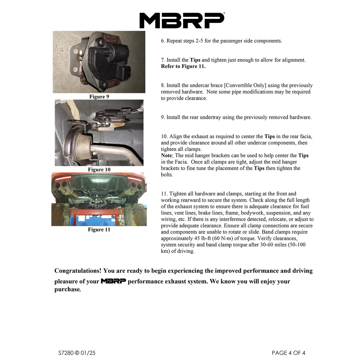 MBRP 2024+ Ford Mustang GT Armor Lite 3in Steet Profile Catback Exhaust - Stainless Steel Tips