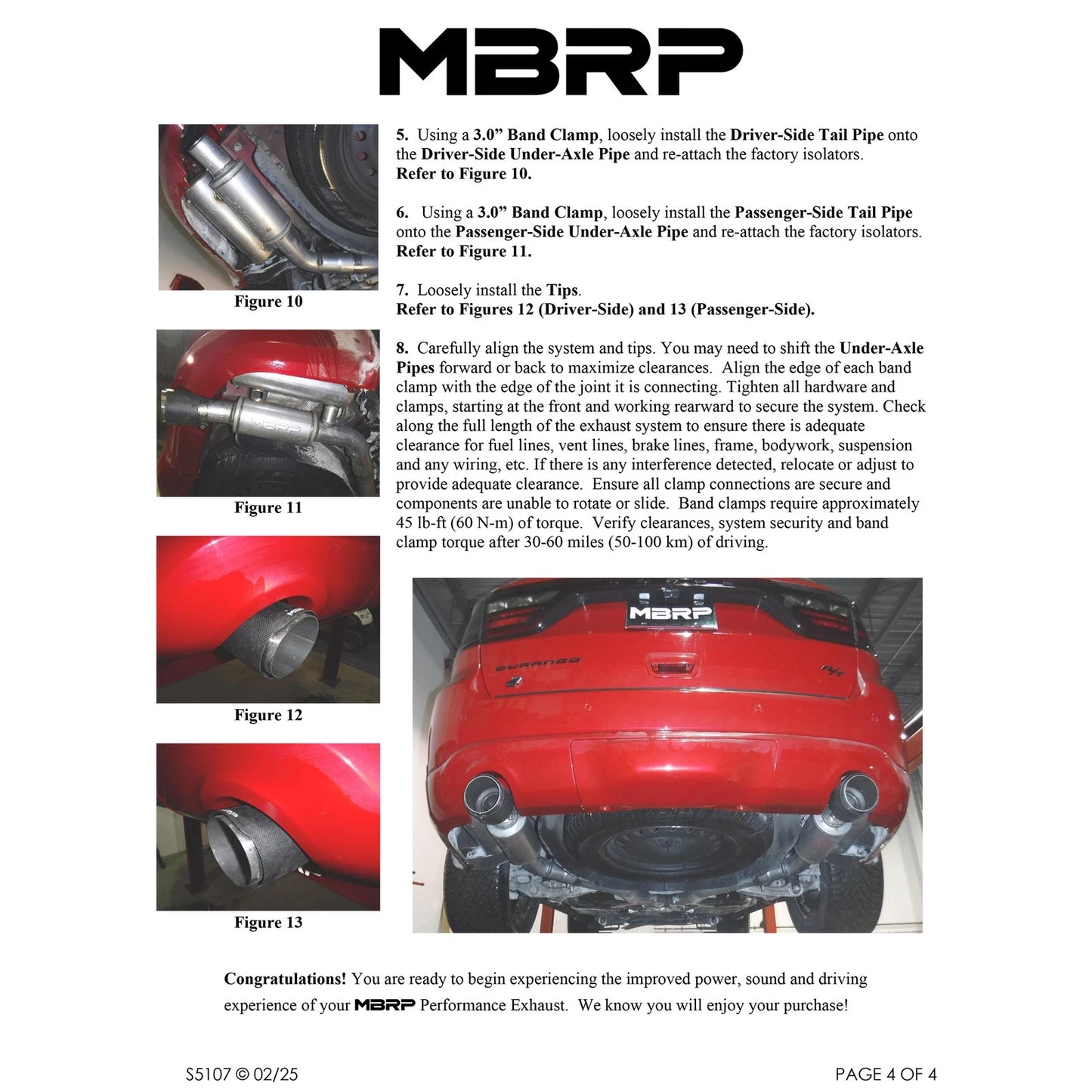 MBRP 2011+ Dodge Durango AL Series 3.0in Cat-Back Dual Rear Exit Exhaust