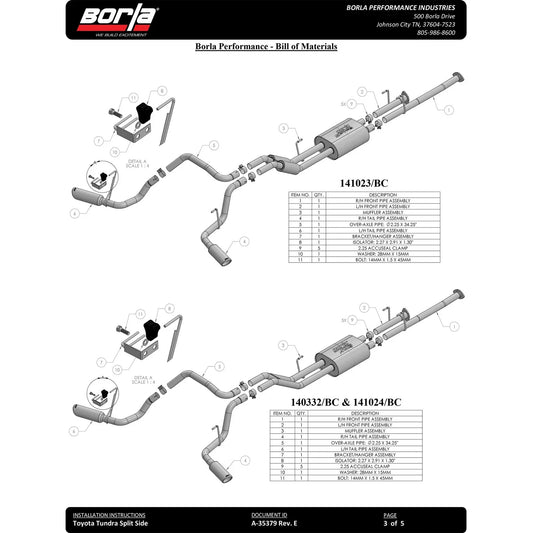Borla 07-08 Toyota Tundra 5.7L ATAK Cat-Back Exhaust - 4in Stainless Tips