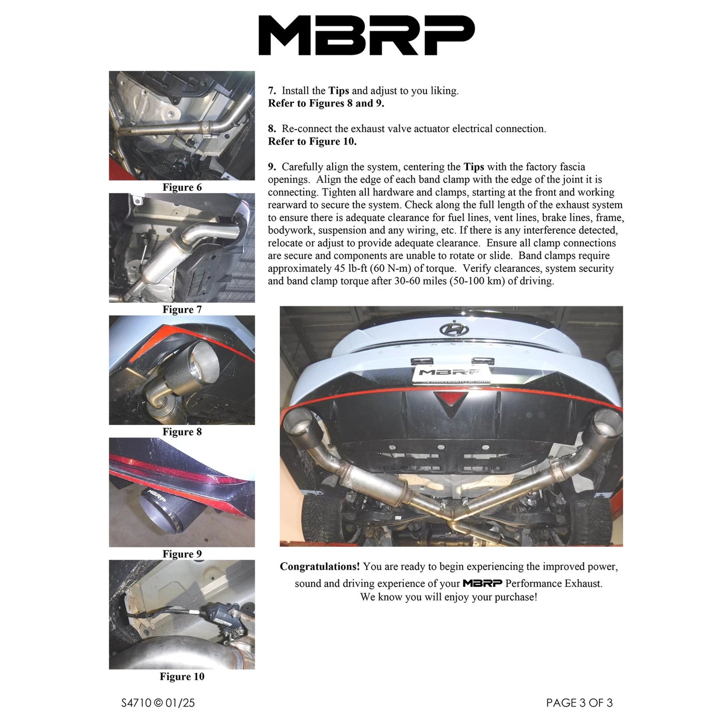 MBRP 22-23 Hyundai Elantra N 2.0L Turbo T304 5in OD CF Tips Dual Outlet 3in Cat Back Exhaust