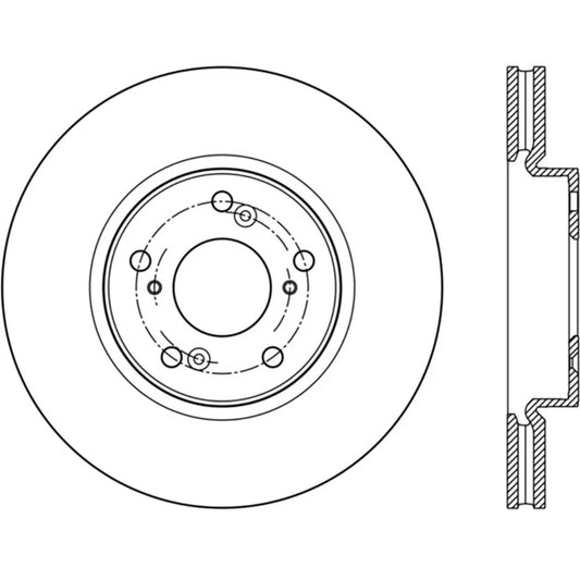 StopTech Slotted & Drilled Sport Brake Rotor Front Left 13 Honda Accord Sport
