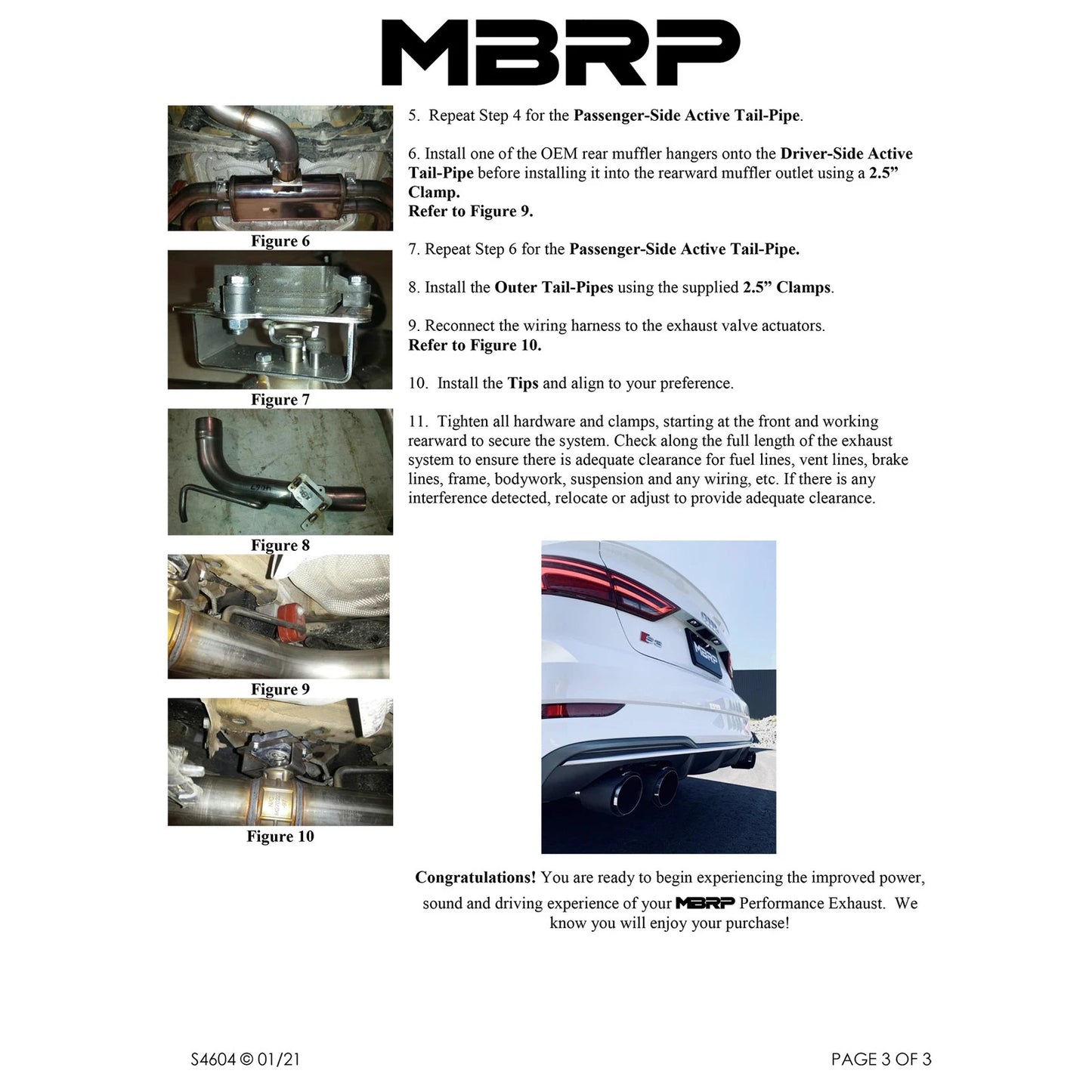 MBRP 15-20 Audi S3 T304 Stainless Steel Cat - Active