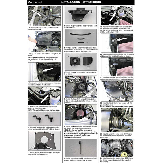 K&N 12-13 Jeep Wrangler 3.6L-V6 AirCharger Perf Intake Kit