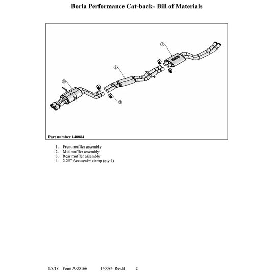 Borla 01-05 BMW 325/330i Catback Exhaust