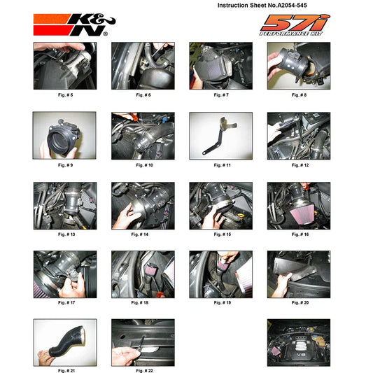 K&N Audi A4 2.8L V6 Performance Intake Kit