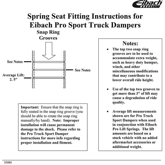 Eibach Pro-Truck Lift Kit for 96-02 Toyota 4Runner (Must Be Used w/ Pro-Truck Front Shocks)