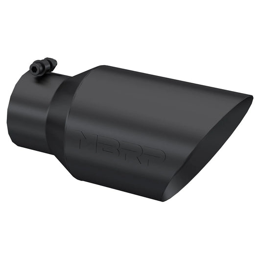 MBRP Universal Tip 6 O.D. Dual Wall Angled 4 inlet 12 length - Black Finish