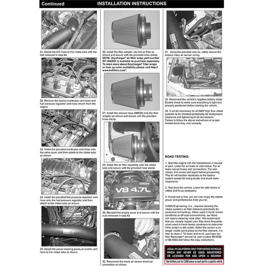 K&N 05-07 Toyota Tundra/Sequoia V8-4.7L AirCharger Performance Intake